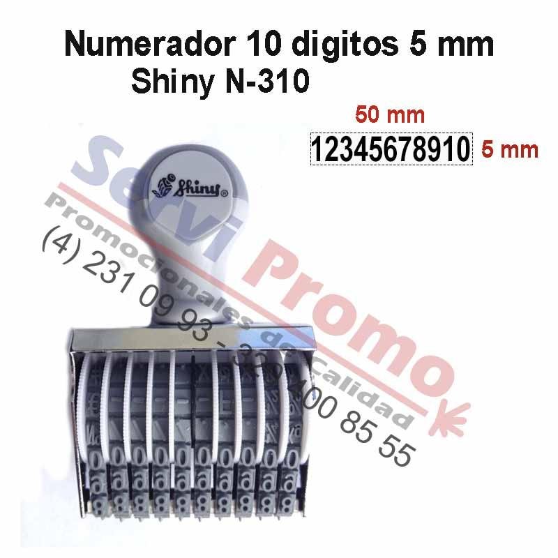 Numerador Manual Shiny 10 Digitos 5 mm N 310